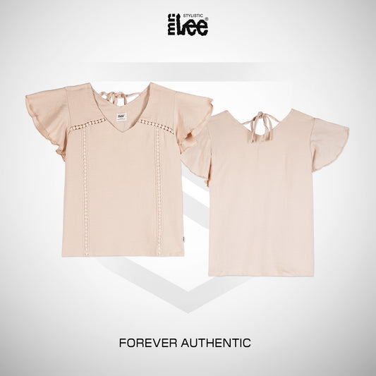 Stylistic Mr. Lee Ladies Basic Woven Shirt Boxy Fit 171321 (Beige)