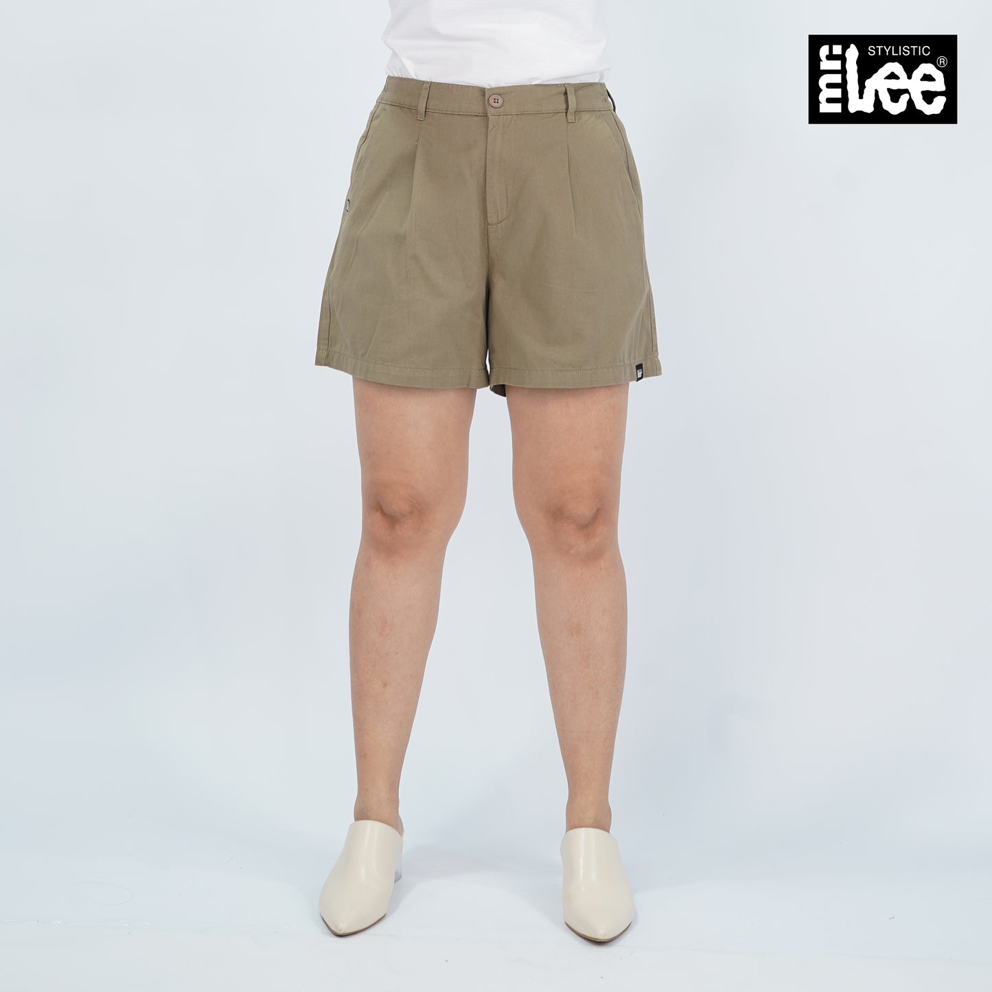 Stylistic Mr. Lee Ladies Basic Non-Denim Smart Short 181747 (Taupe)