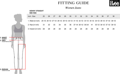 Stylistic Mr. Lee Ladies Basic Denim Pants High Waist 181544 (Medium Shade)