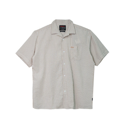 RRJ Men's Basic Woven Shirt Semibody Fitting 169740 (Brown)
