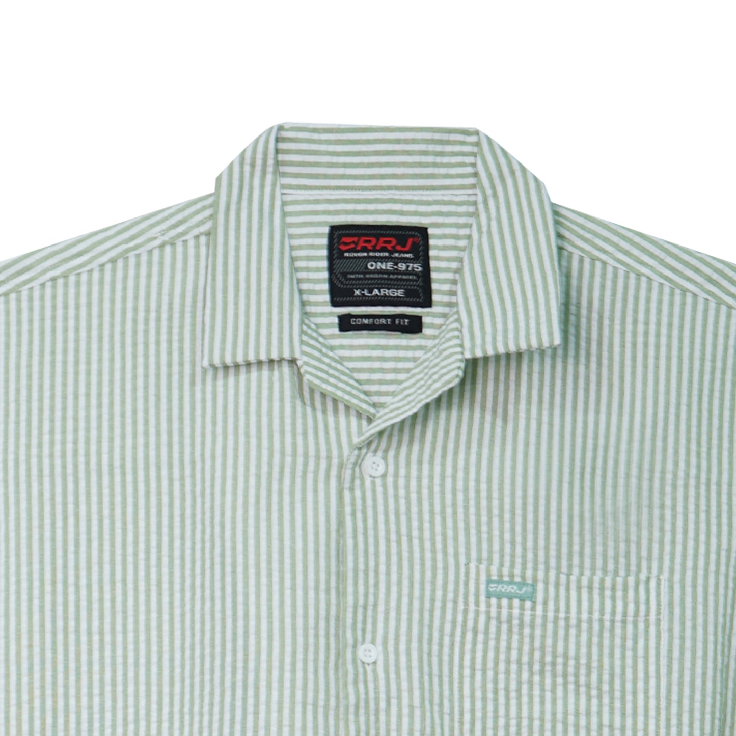 RRJ Men's Basic Woven Shirt Semibody Fitting 169740 (Fatigue)