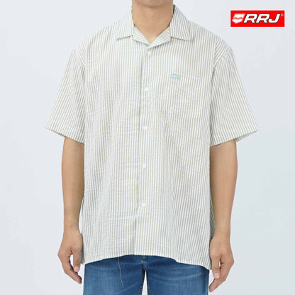 RRJ Men's Basic Woven Shirt Semibody Fitting 169740 (Fatigue)
