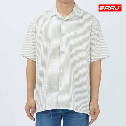 RRJ Men's Basic Woven Shirt Semibody Fitting 169740 (Fatigue)
