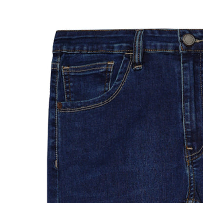 RRJ Men's Basic Denim Pants Superskinny Fitting Mid-Rise 179064-U (Dark Shade)