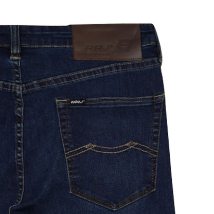 RRJ Men's Basic Denim Pants Superskinny Fitting Mid-Rise 179064-U (Dark Shade)
