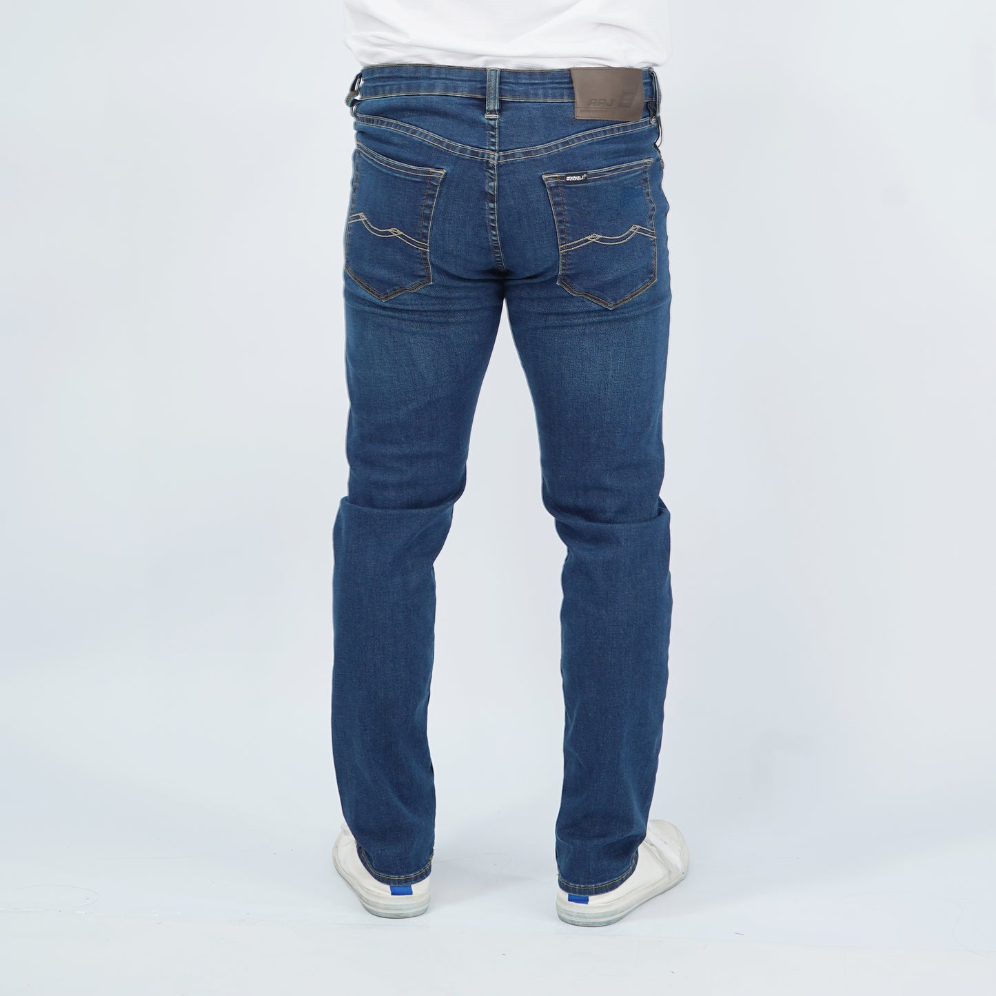 RRJ Men's Basic Denim Pants Superskinny Fitting Mid-Rise 179064-U (Dark Shade)