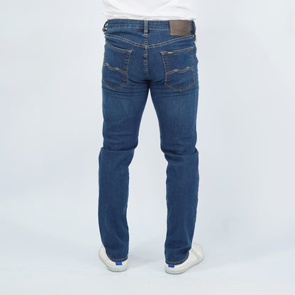 RRJ Men's Basic Denim Pants Superskinny Fitting Mid-Rise 179064-U (Dark Shade)