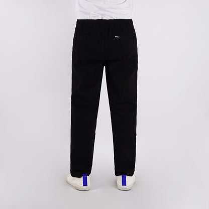 RRJ Men's Basic Non-Denim Trouser Pants 182943 (Black)