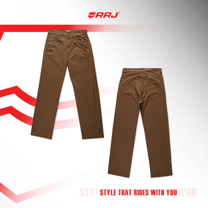 RRJ Ladies Basic Denim Straight Mid-Rise Fitting 179360 (Brown)