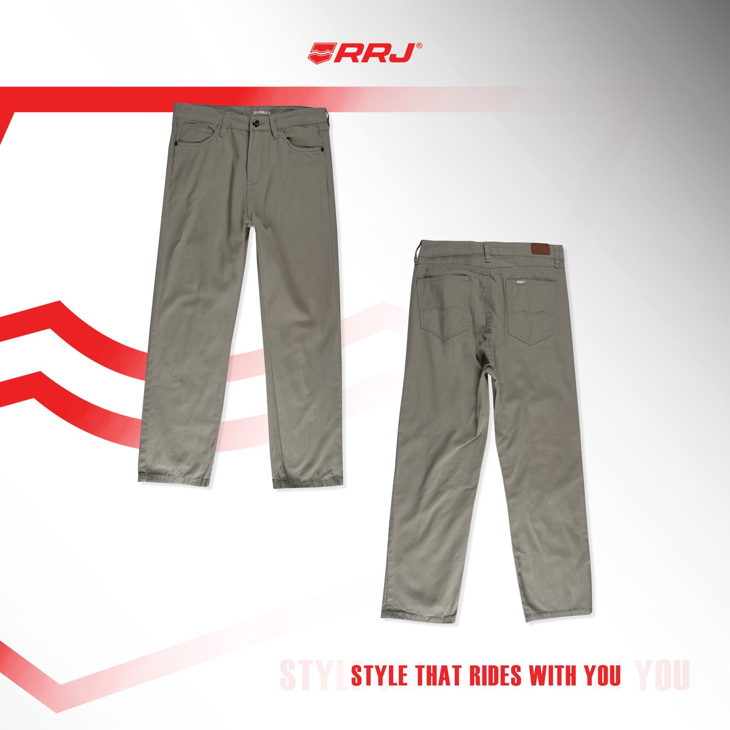 RRJ Ladies Basic Denim Straight Mid-Rise Fitting 179360 (Sage)