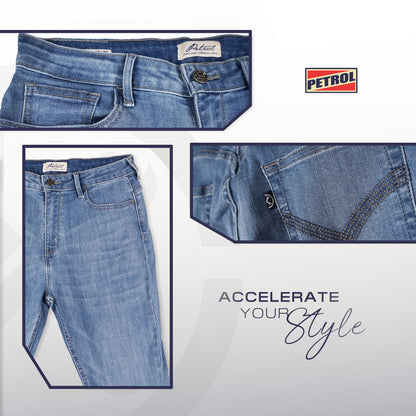 Petrol Ladies Basic Denim Boyfriend Jeans Mid-Rise 180071-U (Light Shade)