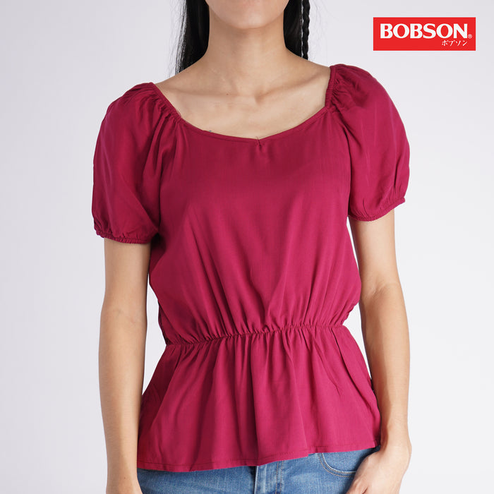 Bobson Ladies Basic Woven Boxy Fit 109883 (Red)