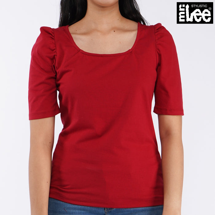 Stylistic Mr. Lee Ladies' Basic Tees Regular Fit 121715 (Red)