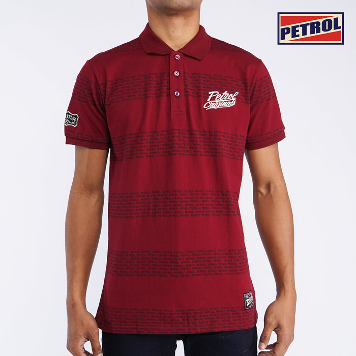 Petrol Basic Collared for Men Slim Fit Trendy fashion Casual Top Crimson Polo shirt for Men 103173 (Crimson)