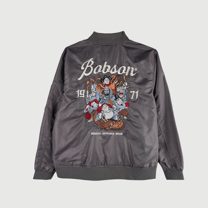 Bobson Japanese Men's Basic Bomber Jacket With Back Print Casual Apparel Trendy Fashion High Quality Jacket for Men Regular Fit 94674 (Pavement)