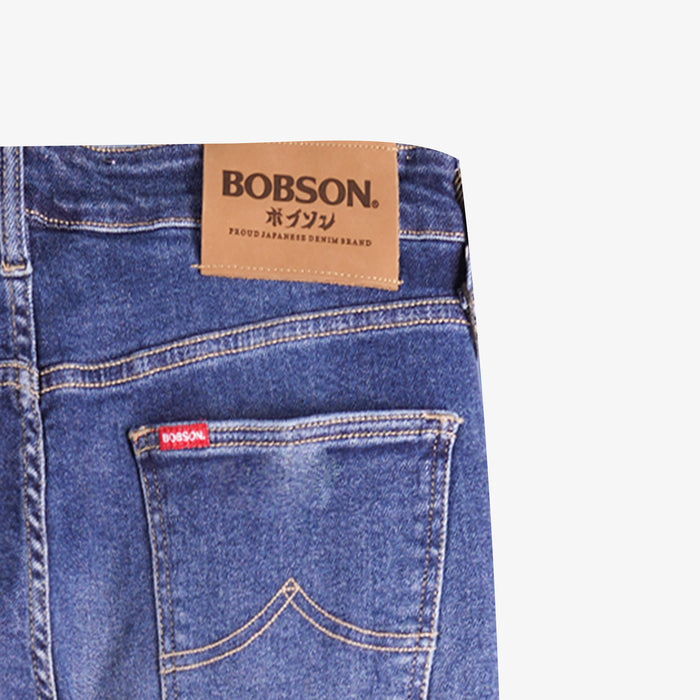 Bobson Japanese Men's Basic Denim Fashionable Casual Apparel Stretchable Maong Pants For Men Mid Waist Trendy Fashion High Quality Super skinny 127705 (Dark Shade)