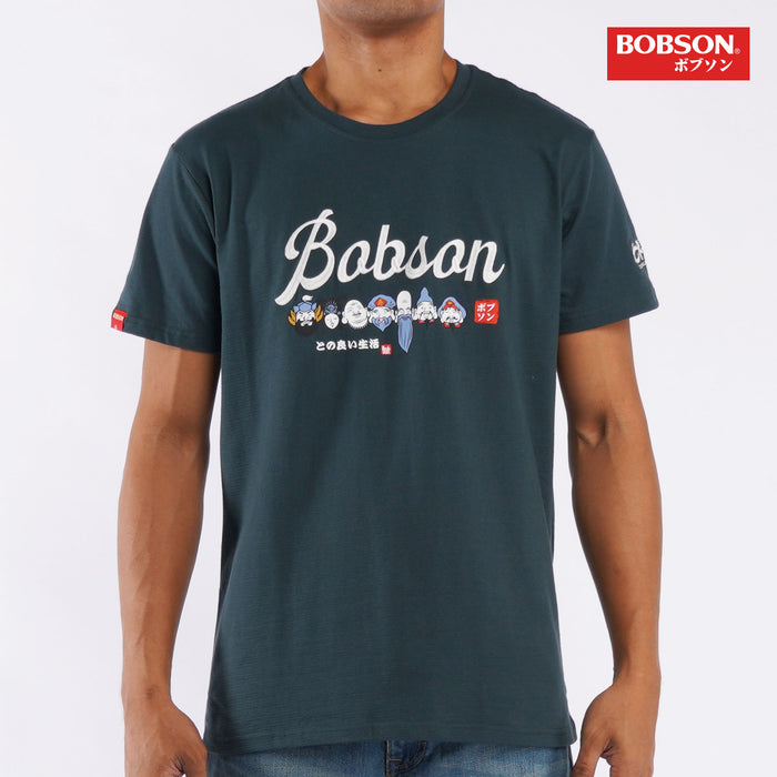 Bobson Japanese Men's Basic Tees Round Neck T-shirt For Men Missed Lycra Fabric Casual Apparel Trendy Fashion High Quality Top For Men Slim Fit 116998 (Teal)