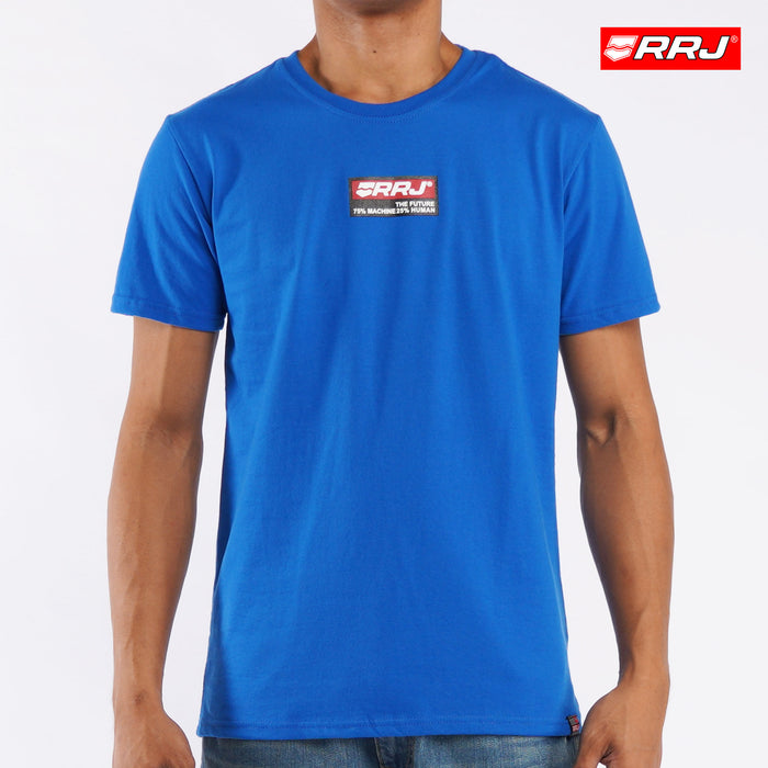 RRJ Basic Tees for Men Semi Body Fitting Shirt CVC Jersey Fabric Trendy fashion Casual Top Imperial Blue T-shirt for Men 125308-U (Imperial Blue)