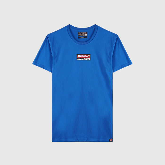 RRJ Basic Tees for Men Semi Body Fitting Shirt CVC Jersey Fabric Trendy fashion Casual Top Imperial Blue T-shirt for Men 125308-U (Imperial Blue)