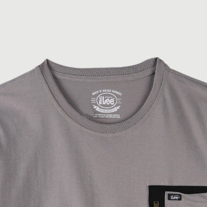 Stylistic Mr. Lee Men's Basic Tees Round Neck T-shirt For Men with Chest Pocket Trendy Fashion Apparel High Quality Casual Top For Men  Semi body Fit 118293-U (Charcoal Gray)