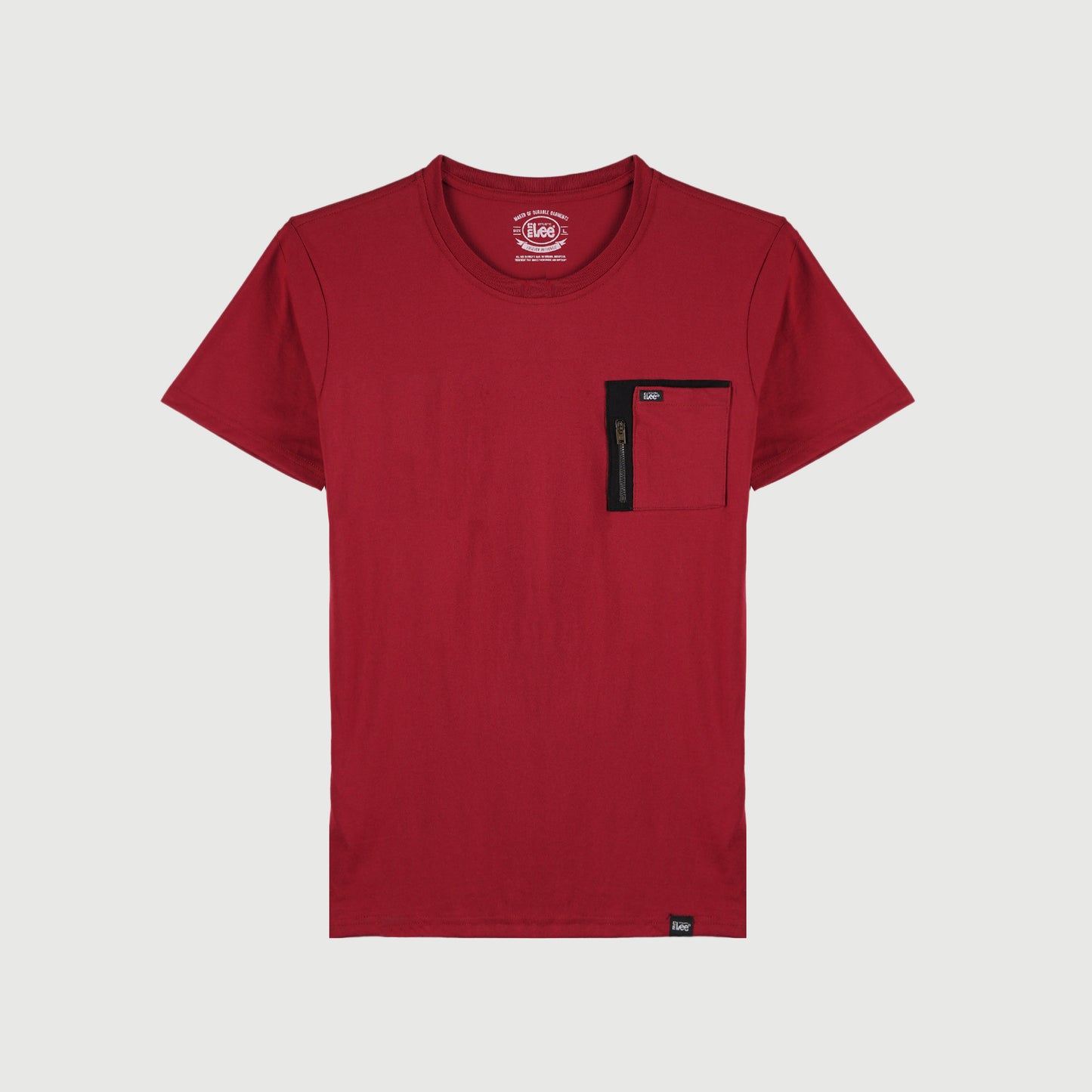 Stylistic Mr. Lee Men's Basic Tees Round Neck T-shirt For Men with Chest Pocket Trendy Fashion Apparel High Quality Casual Top For Men Semi body Fit 118293-U (Maroon)