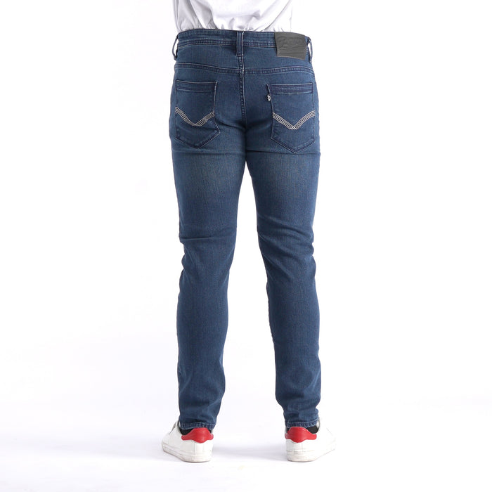 Petrol Men's Basic Denim Stretchable Pants Skin Tight Fitting Mid Waist Maong Pants For Men Medium Shade Mid Rise Trendy Fashion Casual Bottoms 134532 (Medium Shade)