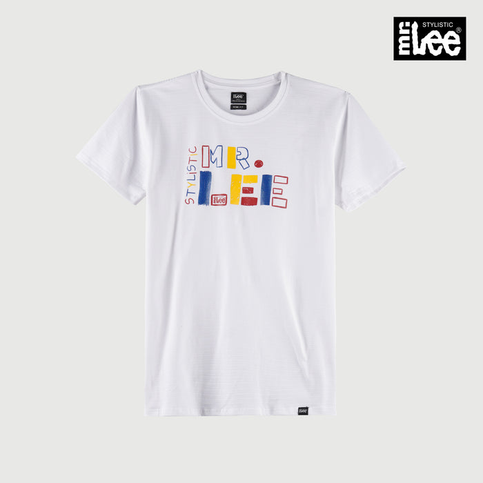 Stylistic Mr. Lee Men's Basic Tees Round Neck T-shirt For Men with Graphic Design Trendy Fashion High Quality Apparel Comfortable Casual Top For Men Semi body Fit 112965 (White)