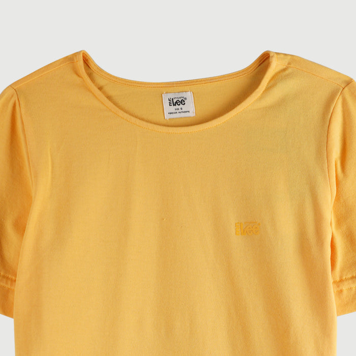 Stylistic Mr. Lee Ladies Basic Tees Round Neck T-shirt for Women Trendy Fashion High Quality Apparel Comfortable Casual Top for Women Relax Fit 126393 (Yellow)