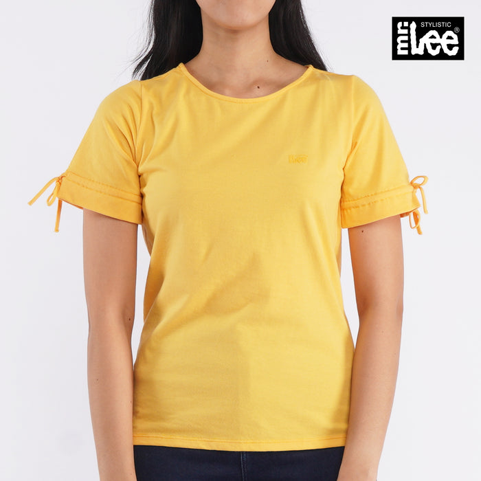 Stylistic Mr. Lee Ladies Basic Tees Round Neck T-shirt for Women Trendy Fashion High Quality Apparel Comfortable Casual Top for Women Relax Fit 126393 (Yellow)