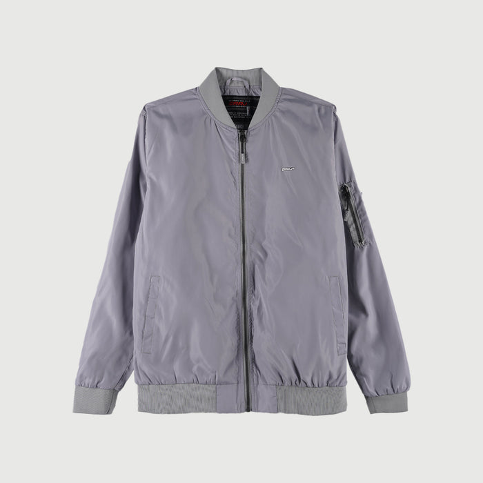 RRJ Men's Basic Jacket Regular Fitting Nylon Fabric Trendy fashion Casual Top Silver Jacket for Men 116983 (Silver)