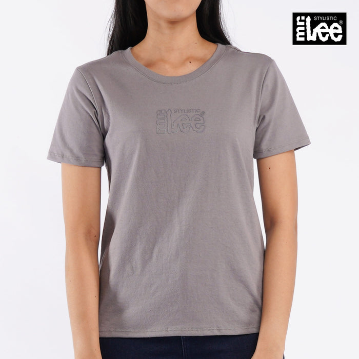 Stylistic Mr. Lee Ladies Basic Tees Round Neck T-shirt for Women Trendy Fashion High Quality Apparel Comfortable Casual Top for Women Regular Fit 121138-U (Gray)