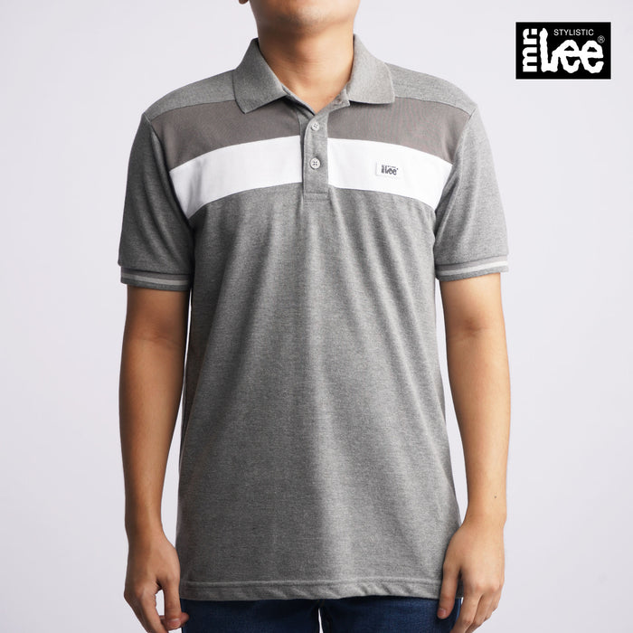 Stylistic Mr. Lee Men's Basic Polo shirt for Men Lacoste Fabric Trendy Fashion High Quality Apparel Comfortable Casual Collared shirt for Men Semi body Fit 134130 (Gray)