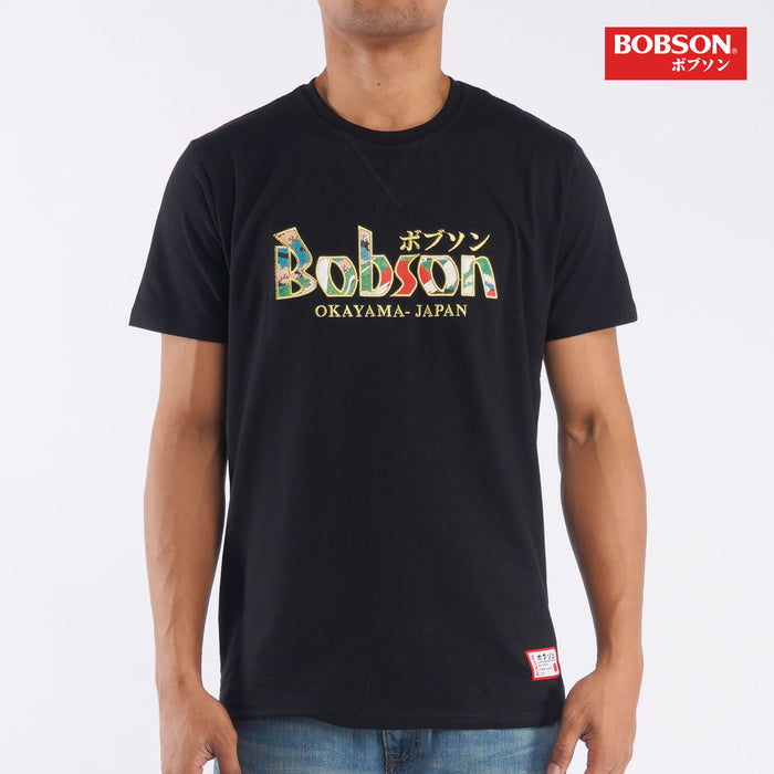 Bobson Japanese Men's Basic Round Neck T-shirt for Men Missed Lycra Fabric Trendy Fashion High Quality Apparel Comfortable Casual Top for Men Couple shirt Slim Fit 111497 (Black)