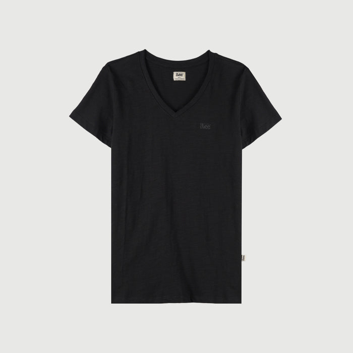 Stylistic Mr. Lee Ladies Basic Plain V-Neck T-shirt for Women Trendy Fashion High Quality Apparel Comfortable Casual Top for Women Regular Fit 113463-U (Black)