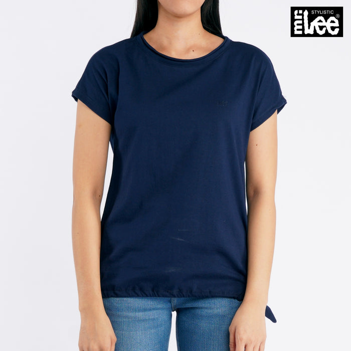 Stylistic Mr. Lee Ladies Basic Round Neck T-shirt for Women Trendy Fashion High Quality Apparel Comfortable Casual Top for Women Regular Fit 132694 (Navy)