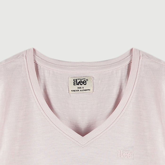 Stylistic Mr. Lee Ladies Basic Plain V-Neck T-shirt for Women Trendy Fashion High Quality Apparel Comfortable Casual Top for Women Regular Fit 113484-U (Pink)