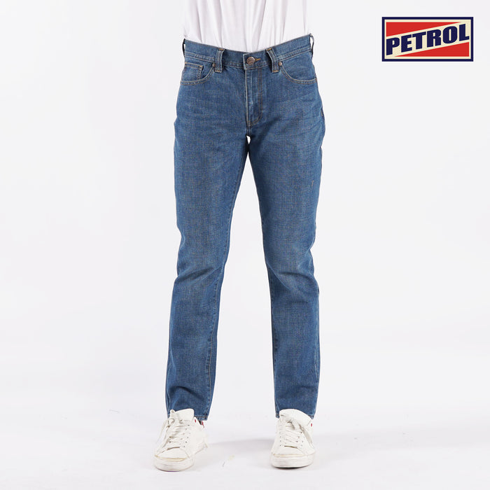 Petrol Basic Denim Pants for Men Skinny Fitting Mid Rise Trendy fashion Casual Bottoms Medium Shade Jeans for Men 141059 (Medium Shade)