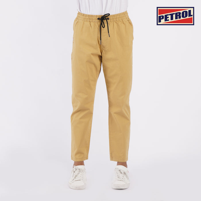 Petrol Men's Basic Non-Denim Trouser Pants for Men with pocket and Drawstring Regular Fitting Mid Waist Trendy Fashion High Quality Apparel Comfortable Casual Pants for Men 127806 (Praise Sand)
