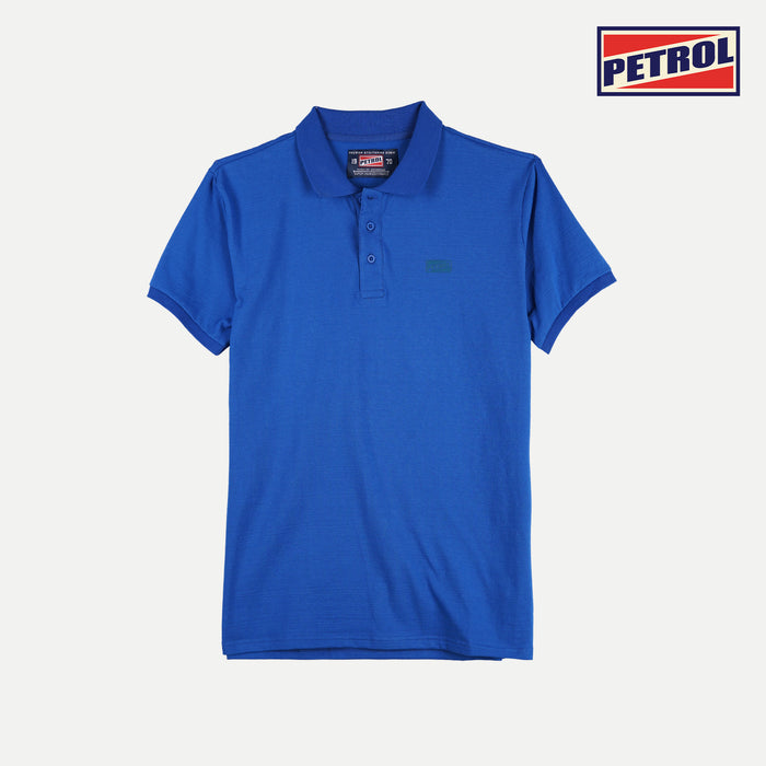 Petrol Basic Collared for Men Slim Fitting Cotton Jersey Fabric Trendy fashion Casual Top True Blue Polo shirt for Men 40079 (True Blue)