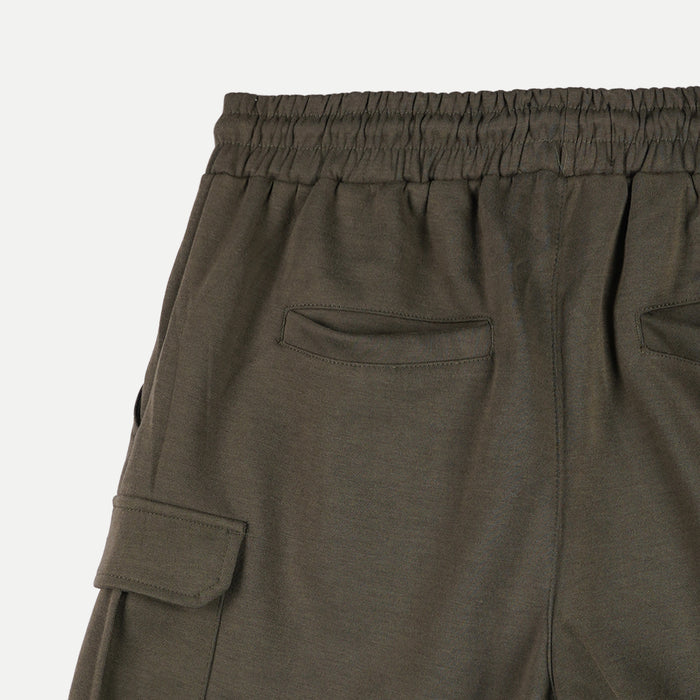 Petrol Basic Non-Denim Jogger Shorts for Men Trendy Fashion With Pocket Regular Fitting Garment Wash Fabric Casual short Navy Jogger short for Men 120001 (Dark Fatigue)