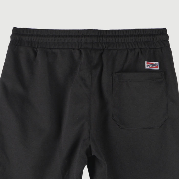Petrol Basic Non-Denim Jogger Shorts for Men Regular Fitting Garment Wash Fabric Casual short Black Jogger short for Men 117458 (Black)