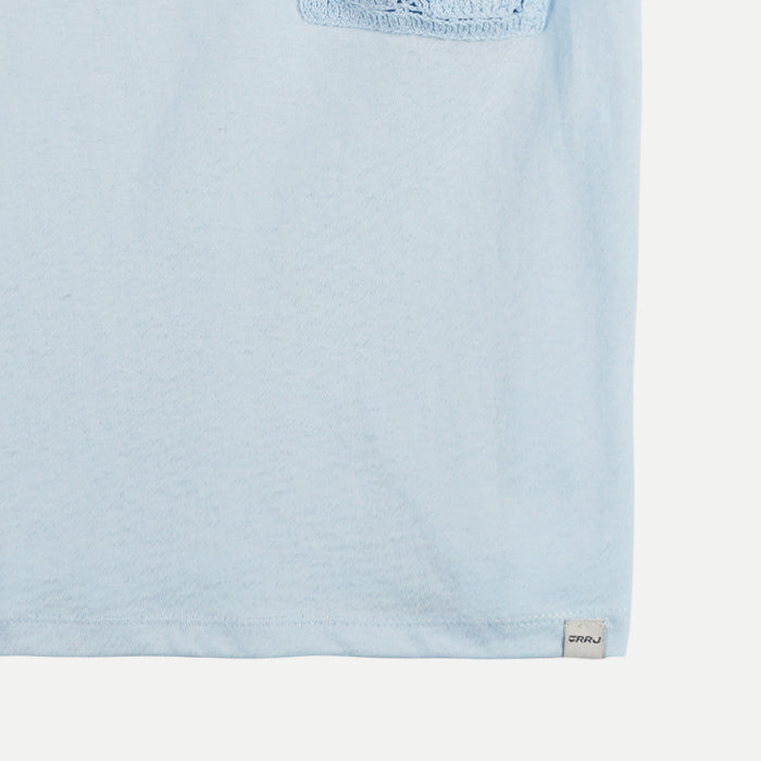 RRJ Basic Tees for Ladies Regular Fitting Shirt Trendy fashion Casual Top Blue T-shirt for Ladies 126054 (Blue)