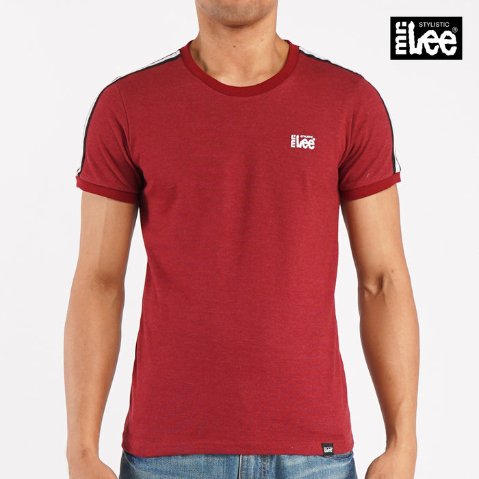 Stylistic Mr. Lee Men's Basic Tees Round Neck T-shirt for Men Trendy Fashion High Quality Apparel Comfortable Casual Top for Men Semi Body Fit 100092 (Maroon)
