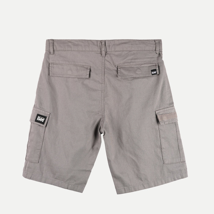 Stylistic Mr. Lee Men's Basic Non- Denim 6 pocket Cargo Short for Men Trendy Fashion High Quality Apparel Comfortable Casual Short for Men 125929-U (Gray)