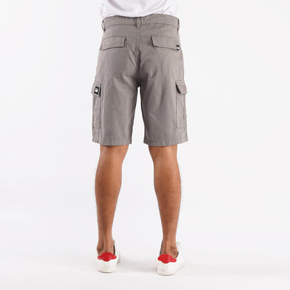 Stylistic Mr. Lee Men's Basic Non- Denim 6 pocket Cargo Short for Men Trendy Fashion High Quality Apparel Comfortable Casual Short for Men 125929-U (Gray)