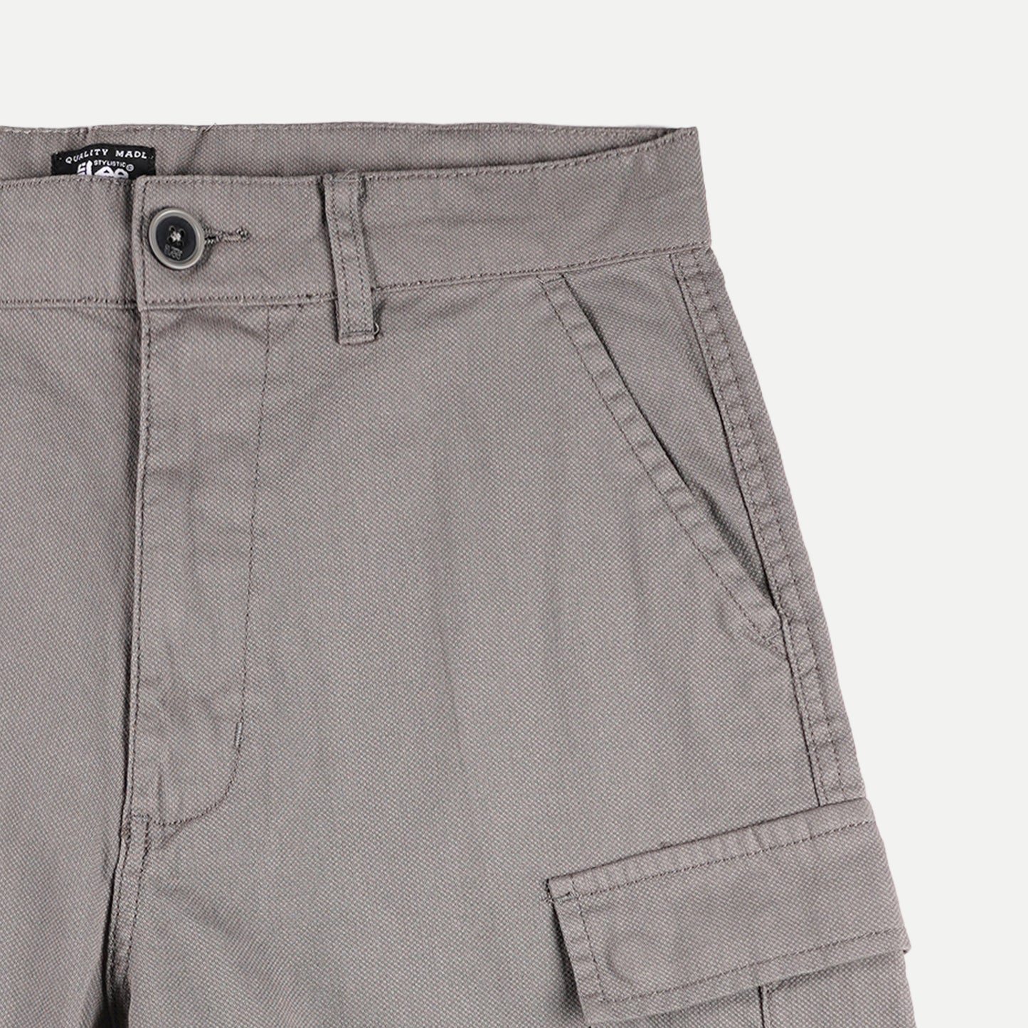 Stylistic Mr. Lee Men's Basic Non- Denim 6 pocket Cargo Short for Men Trendy Fashion High Quality Apparel Comfortable Casual Short for Men 125929-U (Gray)