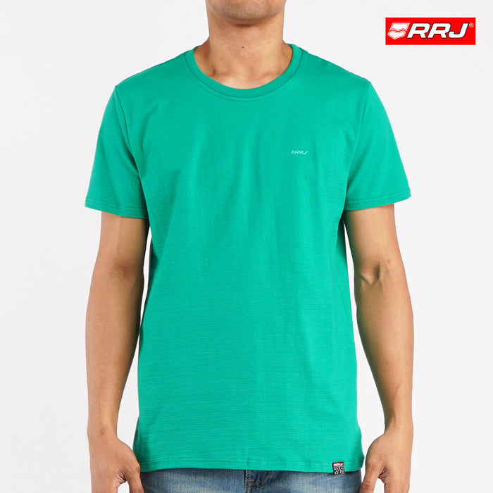 RRJ Basic Tees for Men Semi Body Fitting Missed Lycra Fabric Trendy fashion High Quality Apparel Comfortable Casual Top Green T-shirt for Men 107980 (Green)