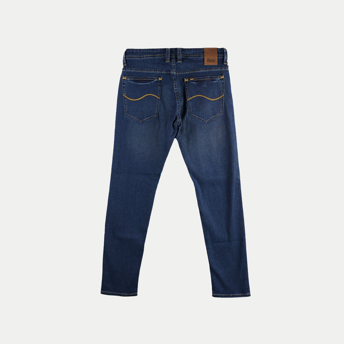 Stylistic Mr. Lee Men's Basic Denim Pants for Men Trendy Fashion High Quality Apparel Comfortable Casual Jeans for Men Slim Fit Mid Waist 145834-U (Dark Shade)