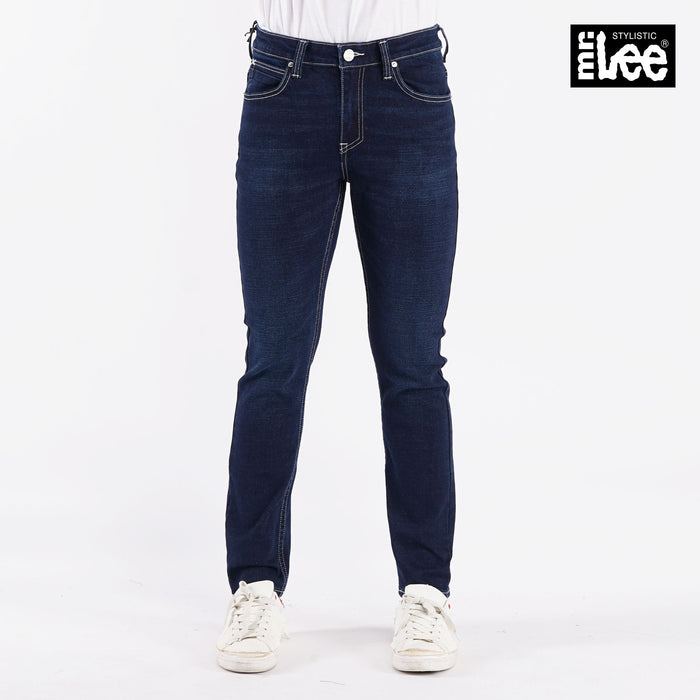 Stylistic Mr. Lee Men's Basic Denim Stretchable Pants for Men Trendy Fashion High Quality Apparel Comfortable Casual Jeans for Men Super skinny Mid Waist 143327-U (Dark Shade)