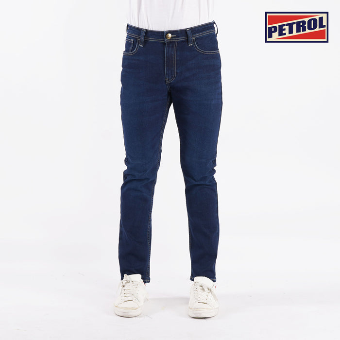Petrol Basic Denim Pants for Men Skin Tight Fitting Mid Rise Trendy fashion Casual Bottoms Dark Shade Jeans for Men 144360-U (Dark Shade)
